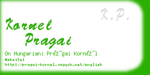 kornel pragai business card